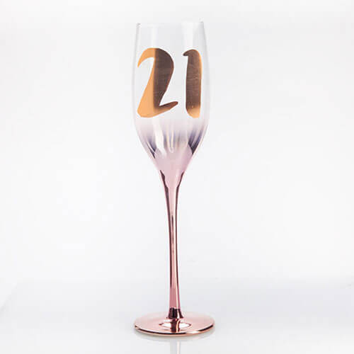 Birthday Blush Champagne Glass (21st Birthday)