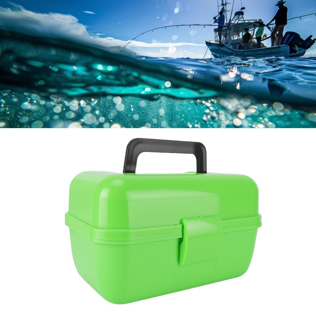 Caixa de Pesca 2 Camadas Multifuncional Armazenamento Isca de Pesca Anzol Ferramentas