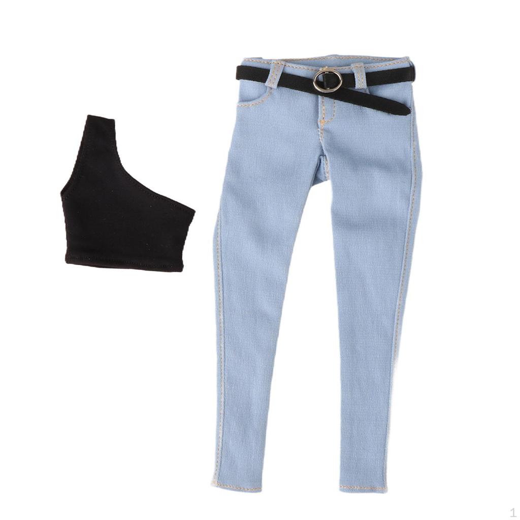1/6 Scale Action Denim Outfit with Belt for 12'' Dolls