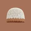 Thin Crochet Flower Hat Handmade Hollow Out Knitted Hat Cute Beanies Hat  Apparel Accessories