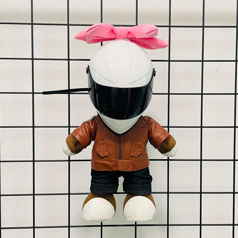 FiK Bow-tied Helmet, Pink Female Motorcycle Doll Helmet, Toy Model, Pet Motorcycle