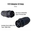 EVSE EV Adaptor 32A J1772 Type 1 To Type 2 Plug EV Adapter, Electric Cars Vehicle Charger Charging