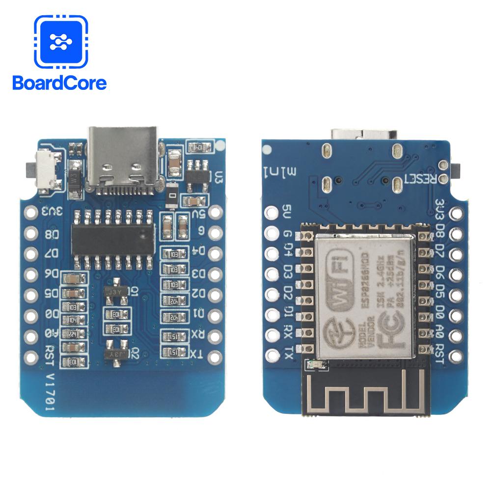 Płytka deweloperska D1 Mini NodeMcu TYPE-C/MICRO USB WiFi NodeMcu Lua WIFI oparta na module ESP8266 ESP-12F dla Arduino