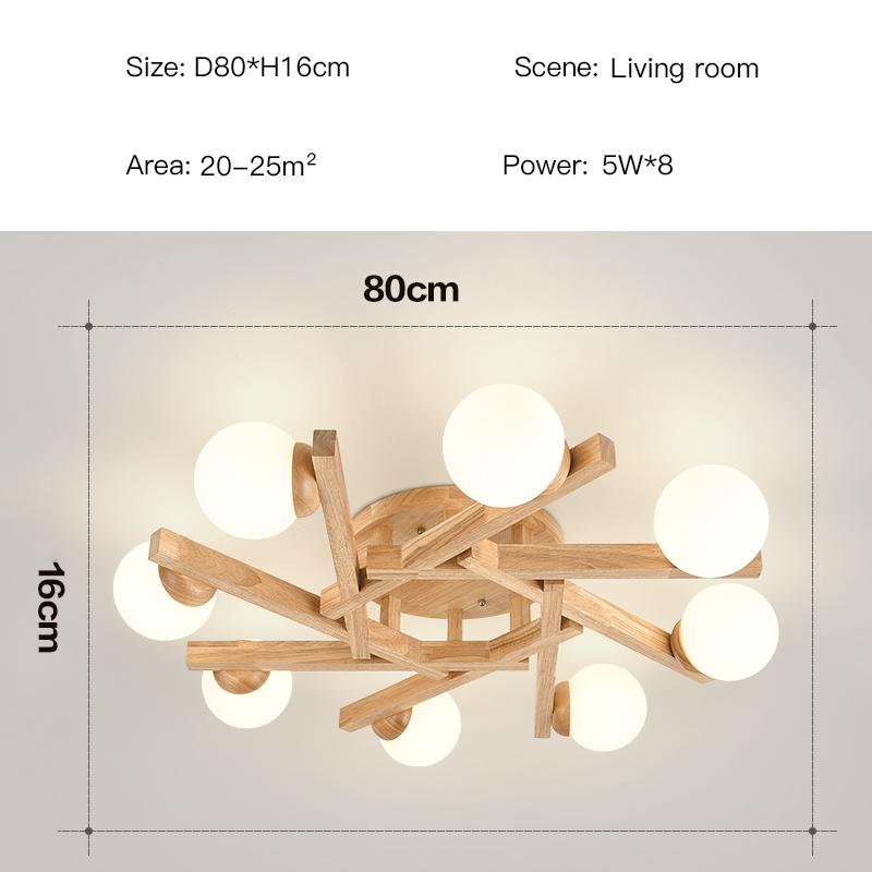 Lampada da Soffitto Vintage Plafoniera quadrata in legno in stile giapponese Stile pastorale legno arte LED lampada da soffitto for soggiorno corridoio camera da letto balcone guardaroba ( Color : Neu
