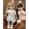 Reborn Babies Girl Twins Dolls 55 Cm Full Silicone Vinyl Lifelike Princess Long Hair Doll Bebe Reborn Birthday Gifts Made of KEIUMI