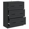 Drawer Cabinet Black 66 x 34.5 x 87 cm Particleboard