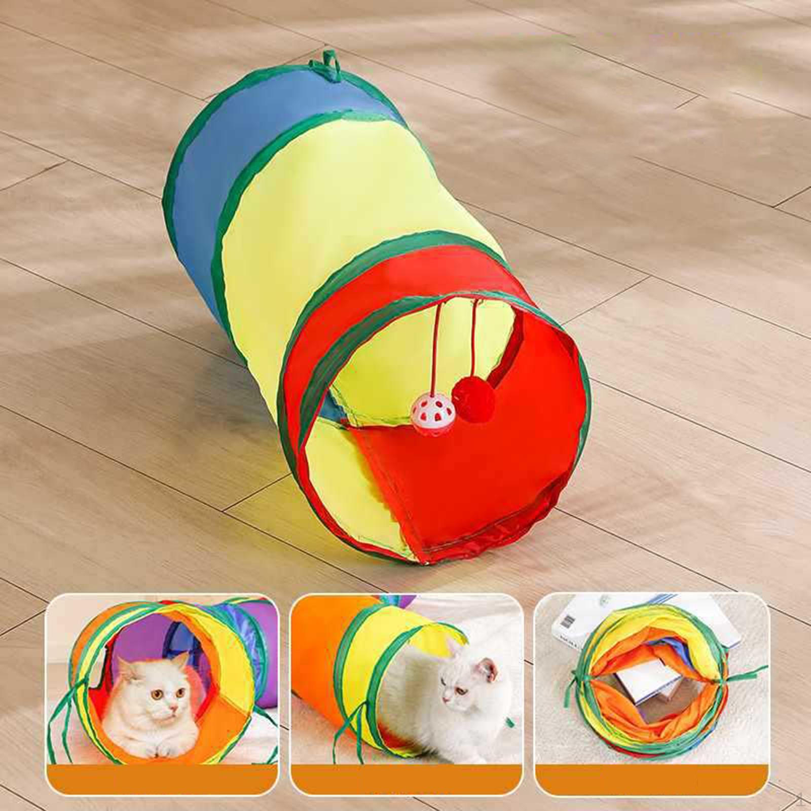 

Игровой туннель для кошек для использования в помещении с интерактивным мячом и складной конструкцией 50cm