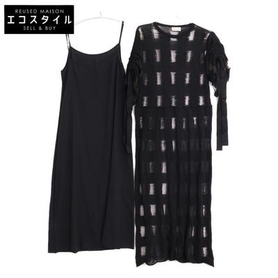 QR3KD06H3VM Black Lace Short Sleeve Dress Dress S blackUsed