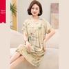 Elegantes Baumwoll-Seiden-Kleid mit Blumenprint für Frauen mittleren Alters - Sommer Chic