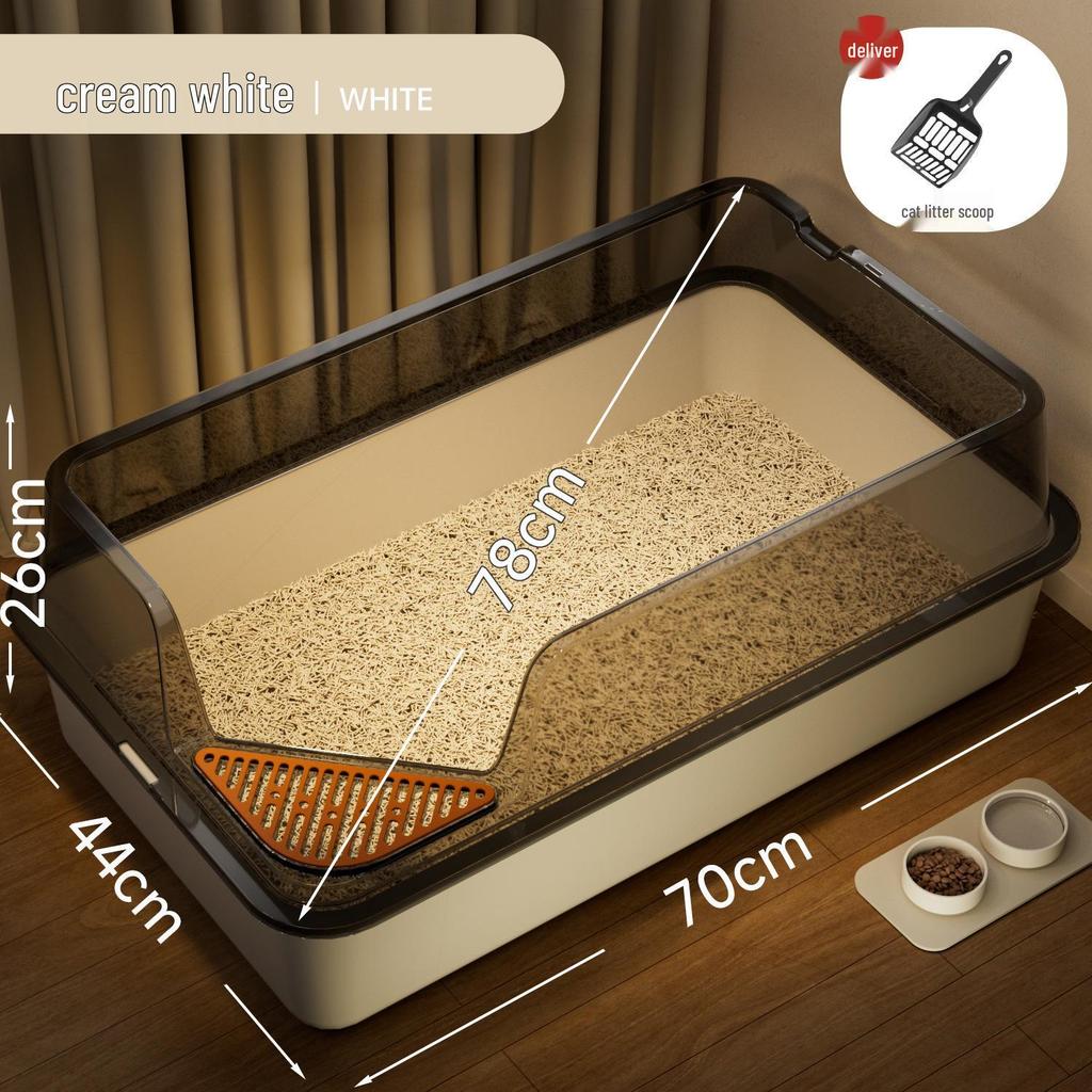 Extra Large High-Sided Anti-Tracking Cat Litter Box
