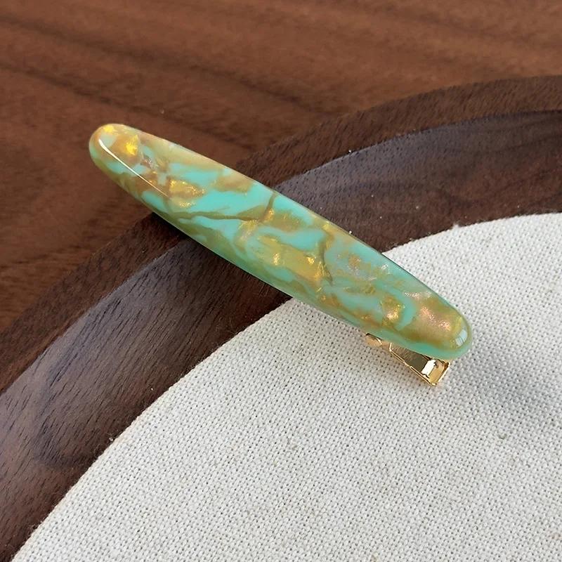 Retro French Temperament Simple Barrettes Color Acetate Oval Hair Clips For Womens Girls Sweet Hairpins Fashion Hair Accessories
