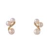 Pearl Stud Earrings - Hong Kong Style, Versatile Luxury Design for a Sophisticated Look.