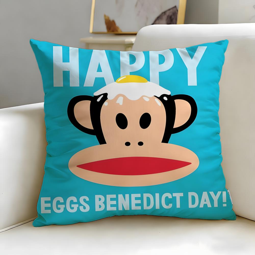 classic brand Paul Frank Cushion Cover Soft  EasyWash Pillow Case  Versatile for Couch Bed Travel and Office