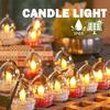 Solar Candle Lamp LED Outdoor Waterproof Christmas/Valentine's Day Atmosphere Lights Garden Landscape Villa Balcony Decor