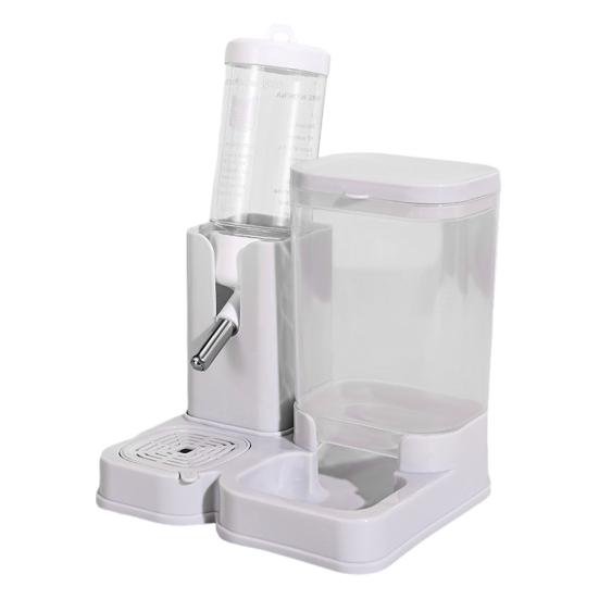 

Hamster Toy Leak-Proof Design Easy to Clean Automatic Water Food Feeder Small Pets Guinea Pigs Rabbits Pet Supplies серый
