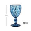 European Embossed Wine Glass Thickened Colorful Glass High Foot Juice Cup Retro Red Wine Glass
