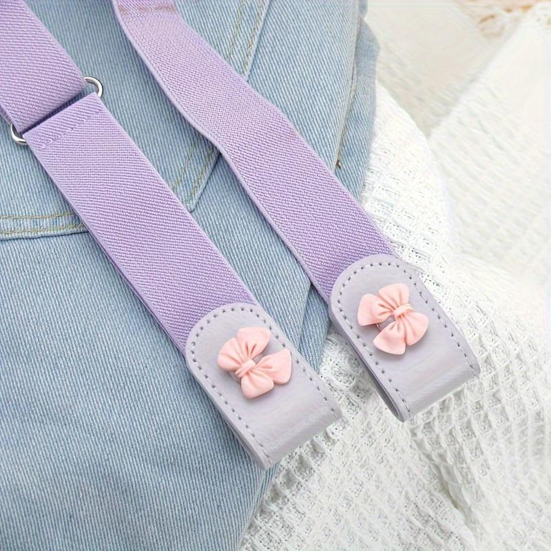 1pc Press Buckle Style Lazy Belt Women'S Versatile Jeans Belt Invisible No-Trace Elastic Stretch Belt Adjustable Length