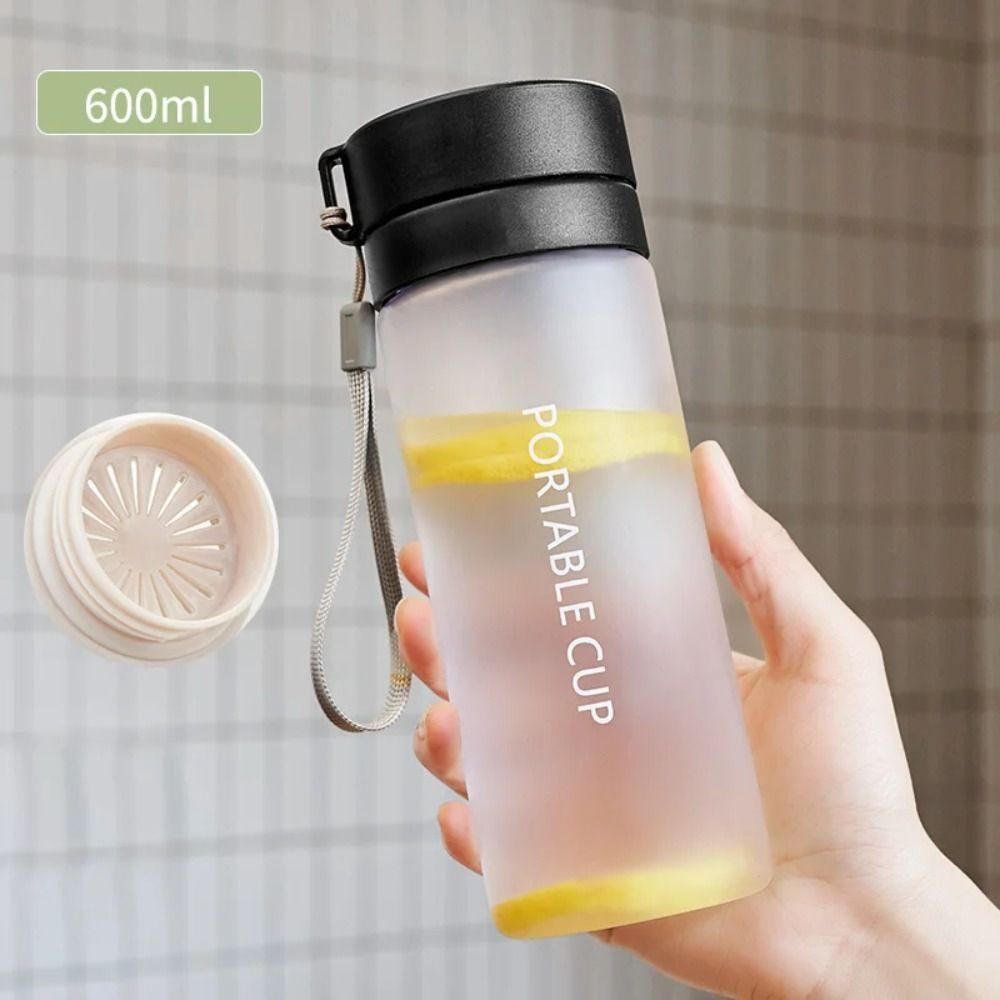 Botellas de agua deportivas de gran capacidad, taza anticaídas, esmerilada, artículos de moda.