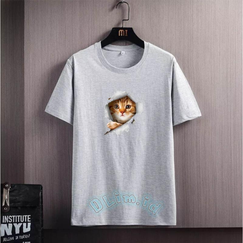 3D Cat T-shirts Cool Men's T-shirts Men's Clothing