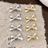 4Pcs/set Personality Golden Bow Hairpins Sweet Cool Bangs Hairpins Bow Hair Clip  Bangs Styling