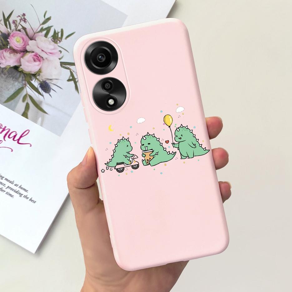 For Oppo A78 4G Case CPH2565 Cute Fashion Cartoon Painted Cover Soft Silicone Phone Case For Oppo A78 A78 OppoA78 5G Matte Coque