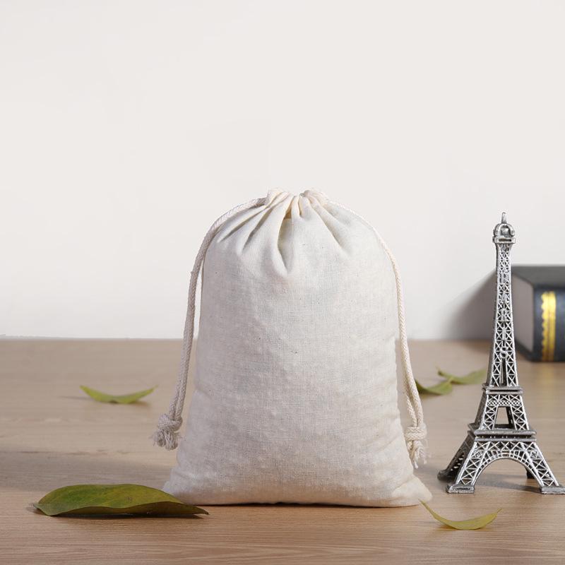 Custom Cotton Linen Drawstring Bag for Rice Storage & Gift Packaging