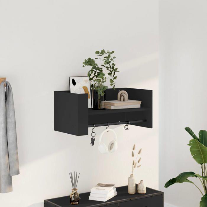 VidaXL Wall Shelf Black 70.5x35x30.5 Cm Engineered Wood, Cube Wall Shelf, Cube Organizer, Floating Shelf, 848452