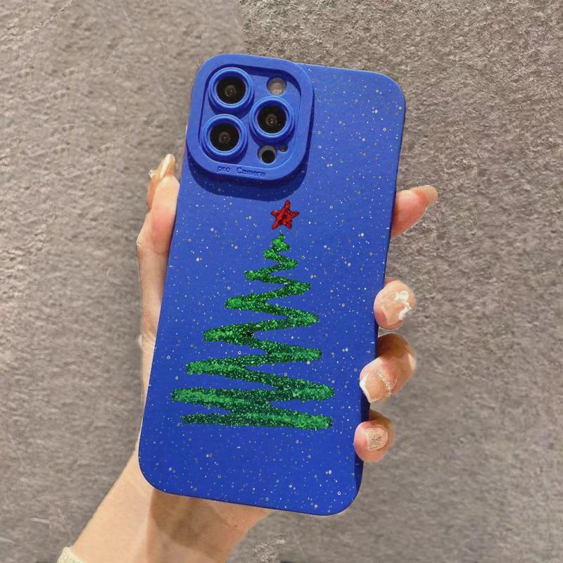 Christmas Tree Snowflake Pattern Soft Phone Case For Samsung Galaxy S25 Ultra S24 S23 S22 S21 S20 Plus FE A15 A35 A54 A55 Cover Galaxy A35 5G