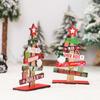 Detachable Christmas Tree Wooden Ornaments Table Top Dress Up Photo Props For Christmas Decoration