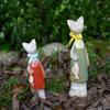 2pcs Modern Cat Figurines Ceramic Miniatures Sculpture Creative Animal Art Statues  Prop