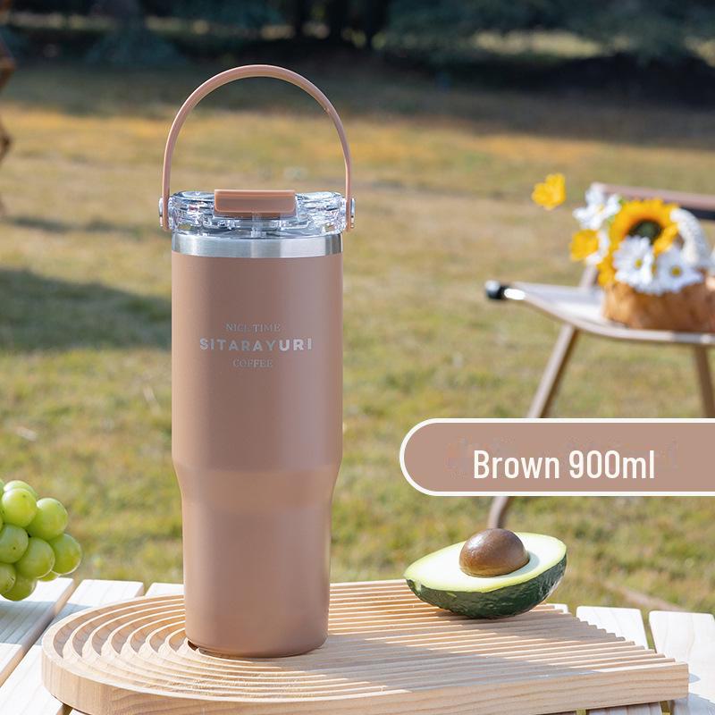 High-Quality Stainless Steel Thermos with Dual Straw - Perfect for Fitness Enthusiasts and Car Use