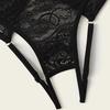 New Women Plus Size Lace Lingerie Bra+Thong Underwear Set Black Sleepwear