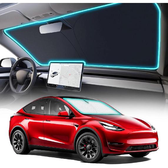 Sun Shades For Tesla Model 3+ Highland 2024 Model Y 2023 Ice Cloth Buckle Sun Pare Glass Front Rear Sunroof Skylight Accessories