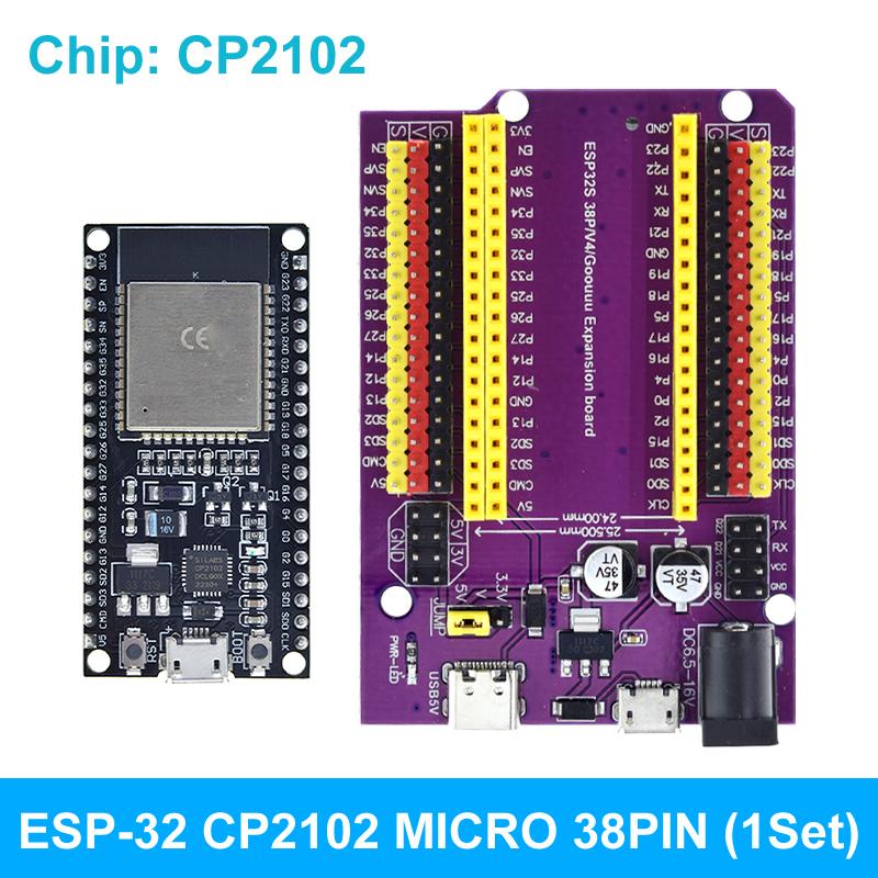 ESP32 Development Board TYPE-C/MICRO USB CP2102 WiFi+Bluetooth Dual Core ESP32-DevKitC-32 ESP-32 Expansion Board 38PINS