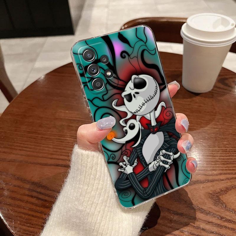 Klare Hülle für Samsung Galaxy A57 A37 A56 A36 A55 A54 A35 A26 A07 A17 A16 A06 A34 A15 Hülle The Nightmare Before Christmas Jack