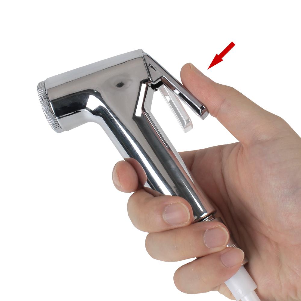 Bathroom Cleaning Tools with Telephone Shower Hose Portable Shower Head Nozzle Spray Gun Handheld Bidet Toilet Sprayer