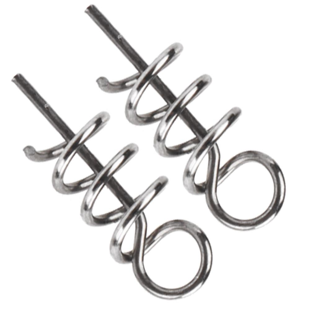 200PCS 15mm Length Lure Screw Spring Twist Silver Lure Screw Springs Saltwater Fishing