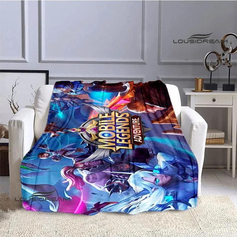 Mobile Legends Bang Bang Cartoon Printed Blankets Fashion Warm Flange Blanket Home Travel Blanket Bed Linings Birthday Gift