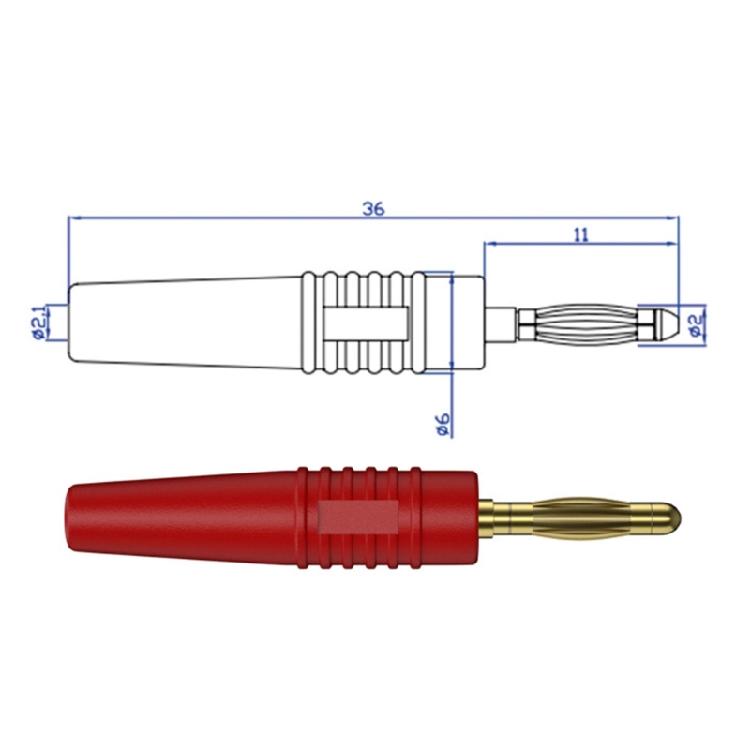 Reliable 2Mm Banana Plugs Test Leads strong Insulation Secure Fit Banana Connector Cables set for Electronics Projects