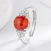 Colored Gem Fireworks High Carbon Diamond Women's Birthday Stone Ring