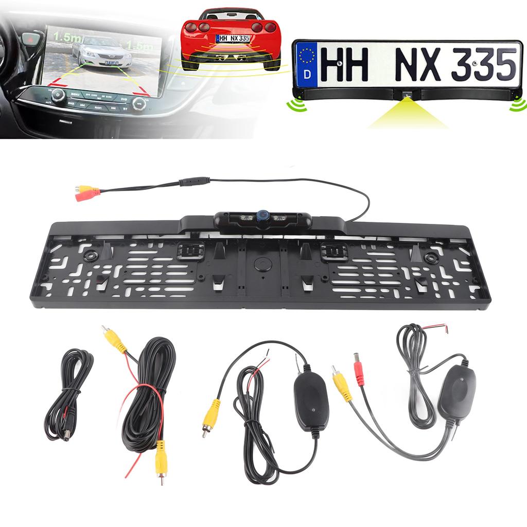 Oversea Funk 170 Grad IR Rückfahrkamera Kabellos Kennzeichenhalter Einparkhilfe