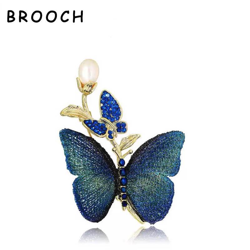 Luxury Embroidered Butterfly Lapel Brooch: High-End Women's Corsage Pin