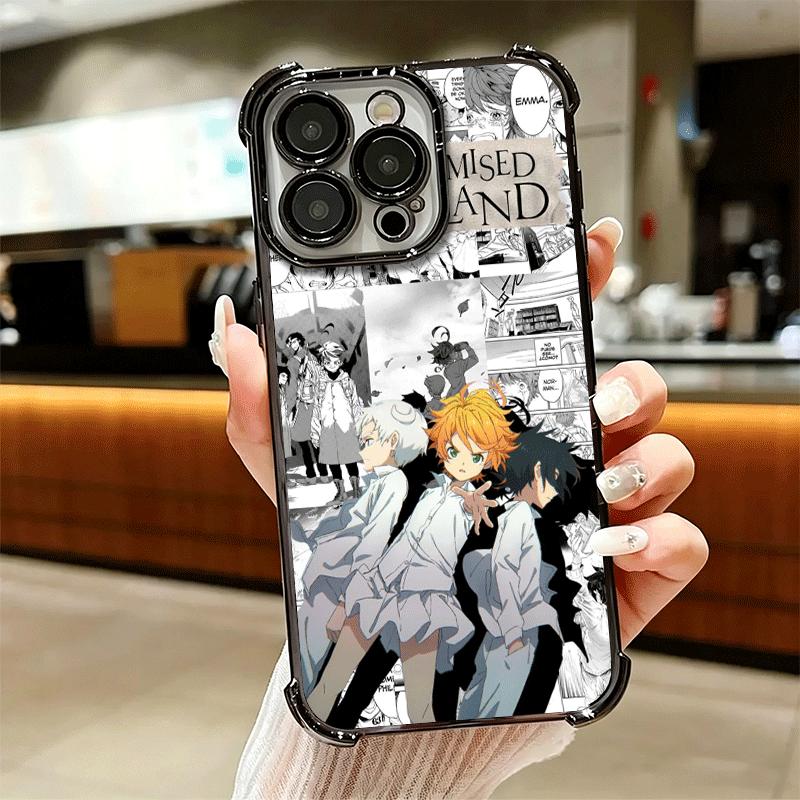 The Promised Neverland Anime Soft Phone Case For iPhone 15 16 17 Air 14 Pro Max 16E Plus 13 12 Mini Plating Anti-Fall Fundas