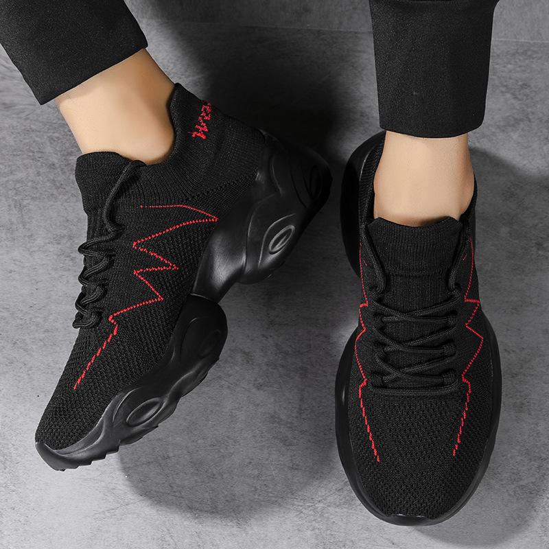 2025 summer new dad shoes socks shoes casual sports shoes breathable heightening socks shoes large size 35-47