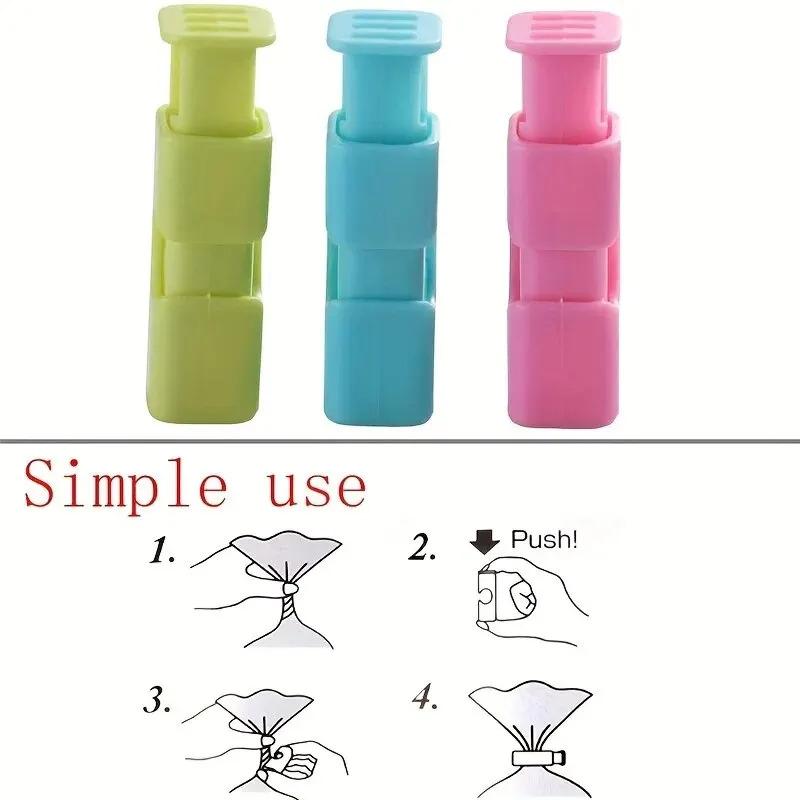 10Pcs Reusable Food Sealing Clips Plastic Snack Bag Clips Moisture Proof Fresh Keeping Clips Pocket Sealing Clamp Outdoor Tool
