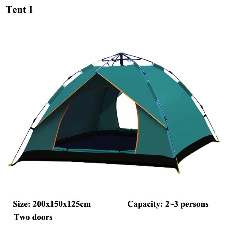 Tente de camping d'extérieur à ouverture automatique rapide, Protection solaire imperméable, Abri de pique-nique sans montage, Espace large pour la famille, Plage, Douce et confortable