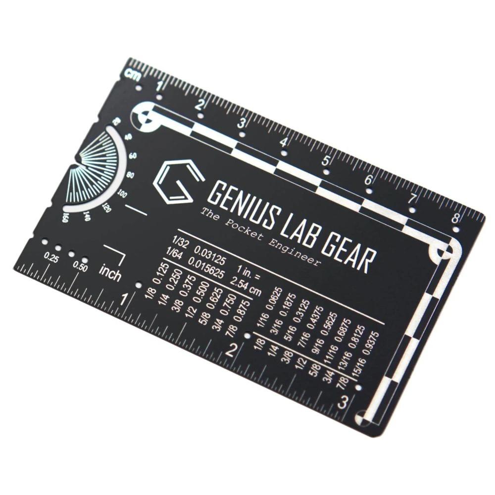 Alloy Pocket Engineer Scale Ruler Portable Engineering Student Tool Pocket Drawing Template Ruler Mini Machinist Pocket Rulers