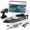2.4GHz Remote Control Boat 30KM H High Speed Remote Controlled Speedboat Water Cooling Protection Low Power Reminder