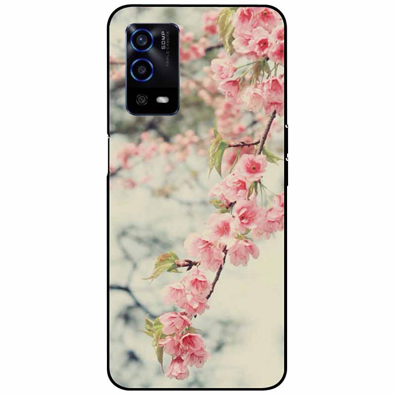 For Oppo A55 4G Case A 55 Silicone Soft Painted TPU Black Cover for Oppo A55 Case CPH2325 Cute Funda Coque for OPPOA55 6.51''