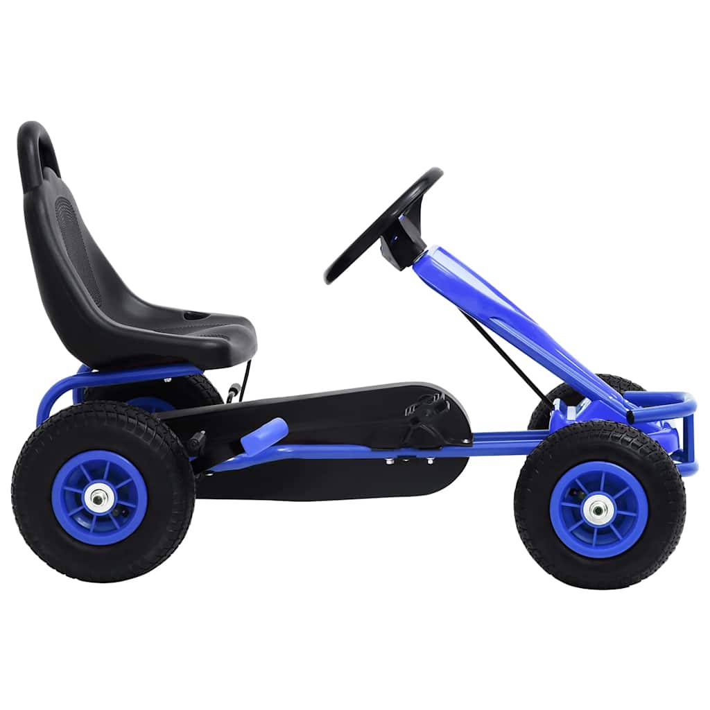 Pedal Go Kart with Pneumatic Tires Blue